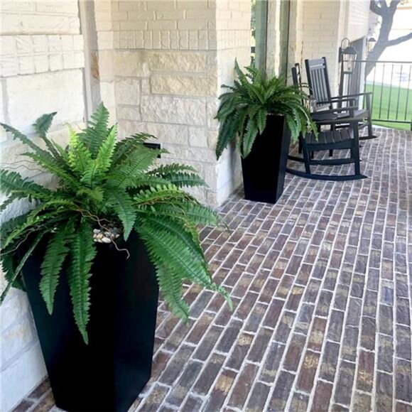 Nearly Natural 48-in Artificial Boston Fern, Set of 2, Large Hanging Fake Plant - Picture 6 of 7